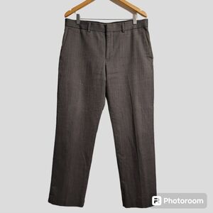 Express Producer Dress Pants Mens 33x30 Wool Blend Straight-Tappered Herringbone